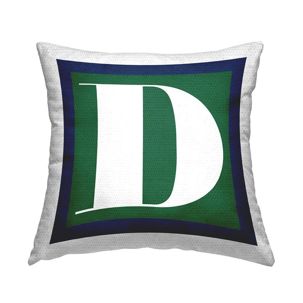 Bold Green Letter D Square Outdoor Throw Pillow price history on PriceWatchPro