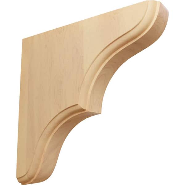 Ekena Millwork 1-3/4 in. x 7-1/2 in. x 7-1/2 in. Red Oak Stratford Wood Bracket