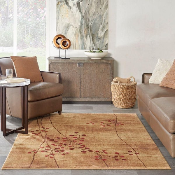 Nourison Somerset Latte 6 ft. x 9 ft. Oriental Modern Area Rug