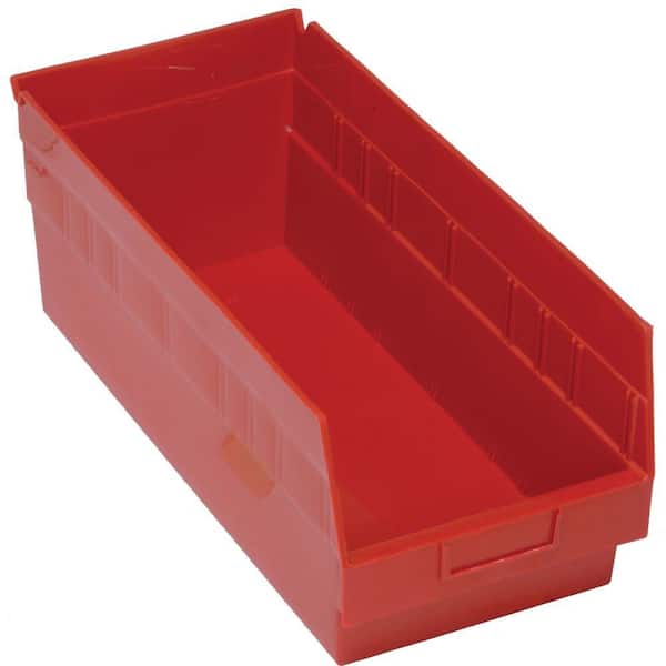 QUANTUM STORAGE SYSTEMS Store-More 15.5-Qt. Storage Tote with 6 in. Shelf in Red (10-Pack)