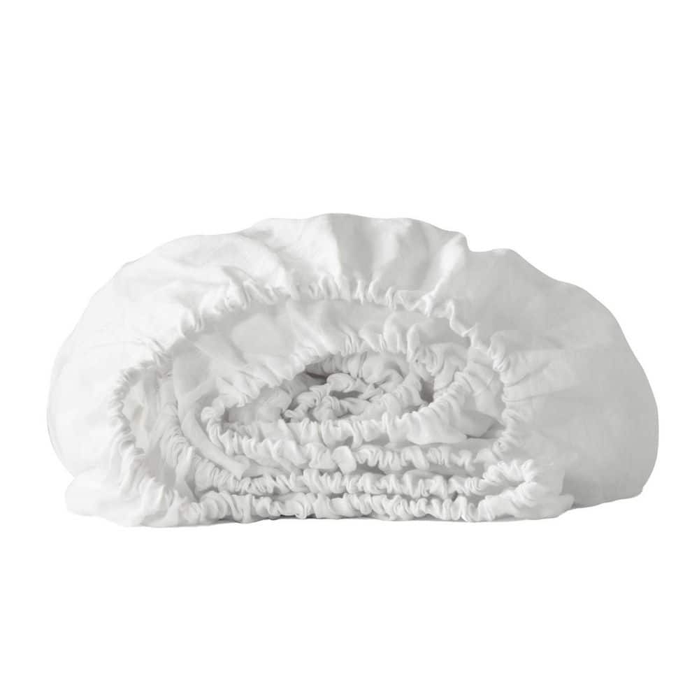 1-Ivory Solid Color Linen Queen Fitted Sheet price history on PriceWatchPro