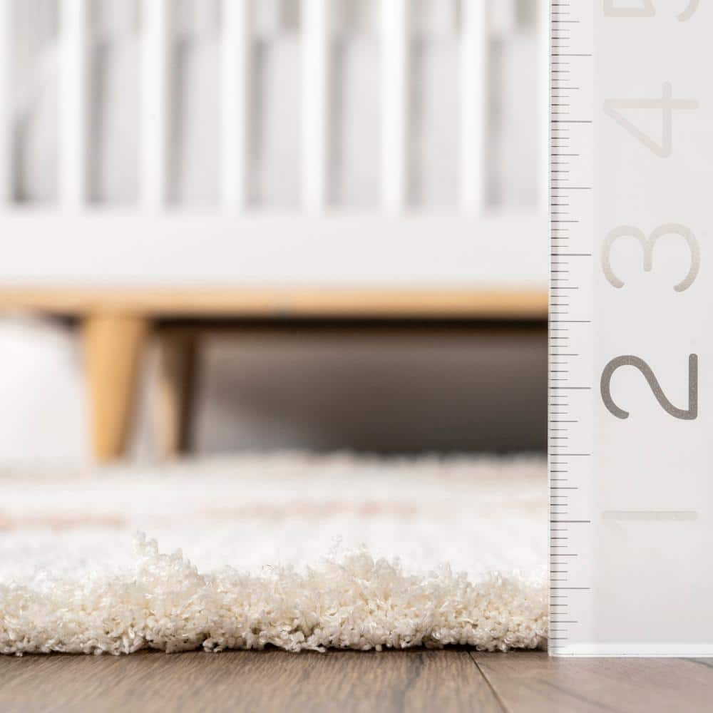 Beige Synthetic 4' x 6' Kids Rectangular Area Rug