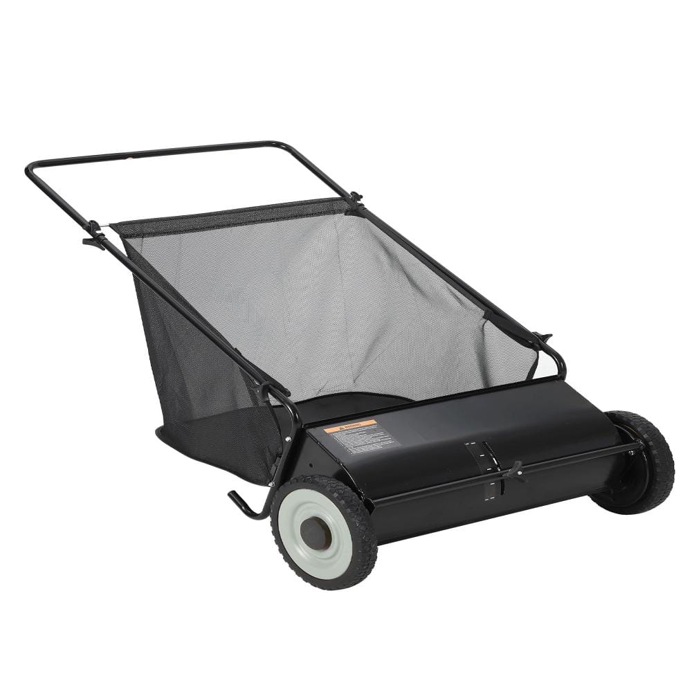 Heavy-Duty Adjustable Height 21-Inch Manual Push Lawn Sweeper with High-Speed Rotating Brushes price history on PriceWatchPro