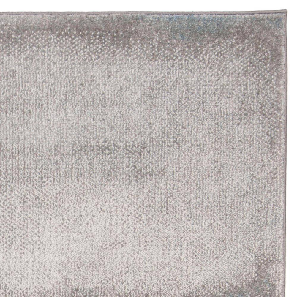 Celestial Abstract Hand-Knotted Gray Synthetic 5'3" x 7'6" Area Rug