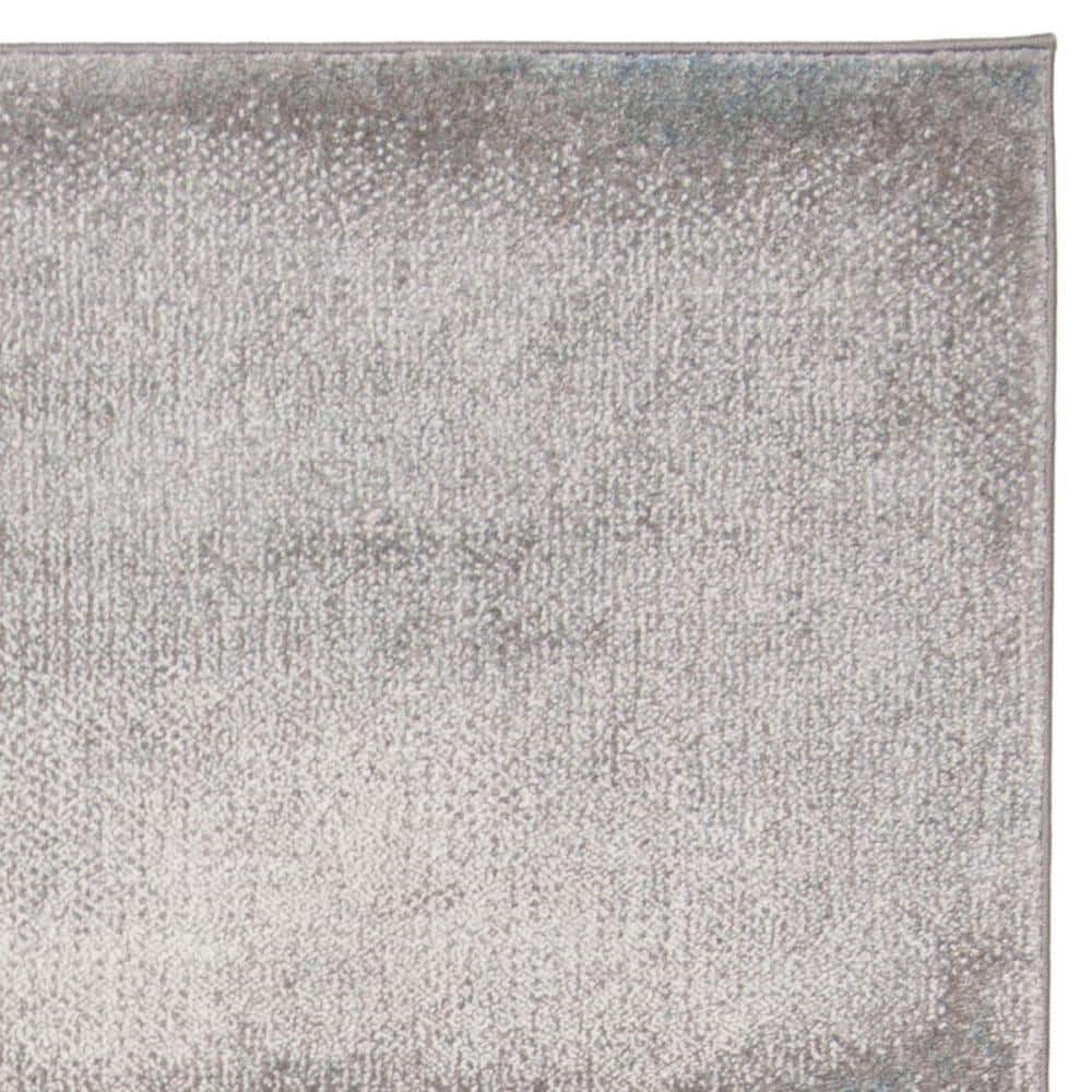 Galaxy Blue and Gray Abstract 8' x 10' Area Rug