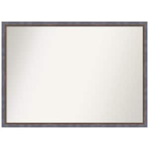 2-Tone Blue Copper 40.25 in. x 29.25 in. Non-Beveled Modern Rectangle Wood Framed Wall Mirror in Blue