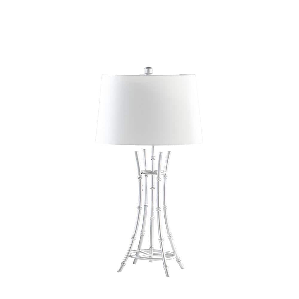 29.25 in. Kiara Modern Satin Silver Bamboo Metal Table Lamp price history on PriceWatchPro