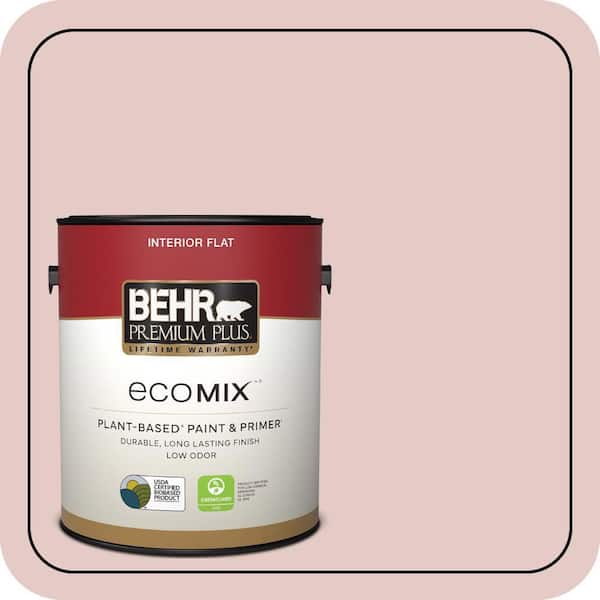 1 gal. #170E-2 Blush Beige Flat EcoMix Plant-Based Interior Paint & Primer