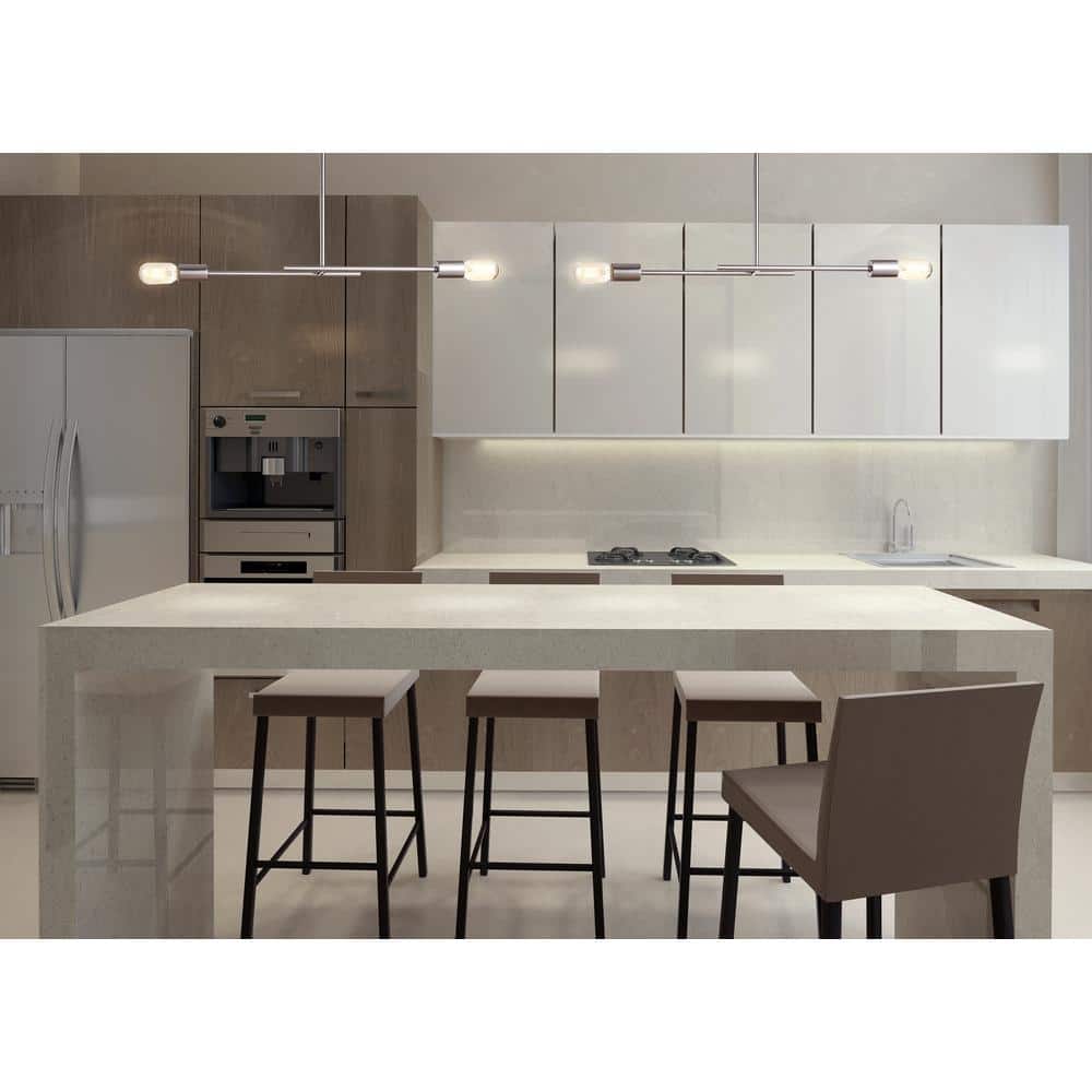 Turing 30.5" Adjustable Chrome LED Linear Pendant