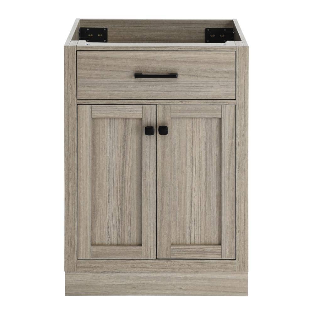 Burdon Weathered Oak Freestanding Bathroom Vanity Cabinet