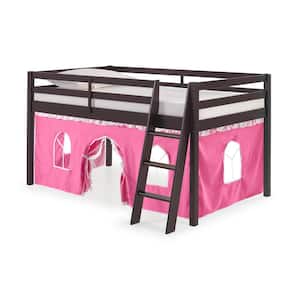 Roxy Espresso with Pink and White Bottom Tent Twin Junior Loft