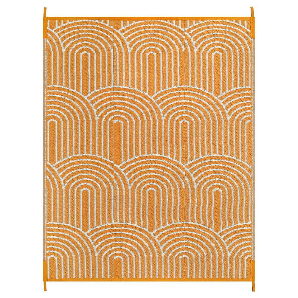 Rainbow Patio Rugs Outdoor 8'X10' Waterproof, Reversible Camping Rug (Orange) price history on PriceWatchPro