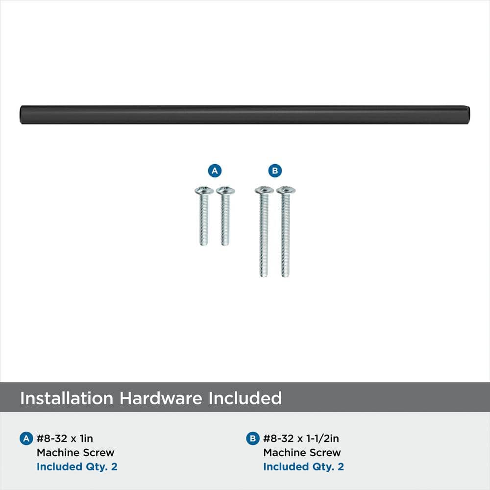 Matte Black Steel 8-13/16" Bar Cabinet Pull