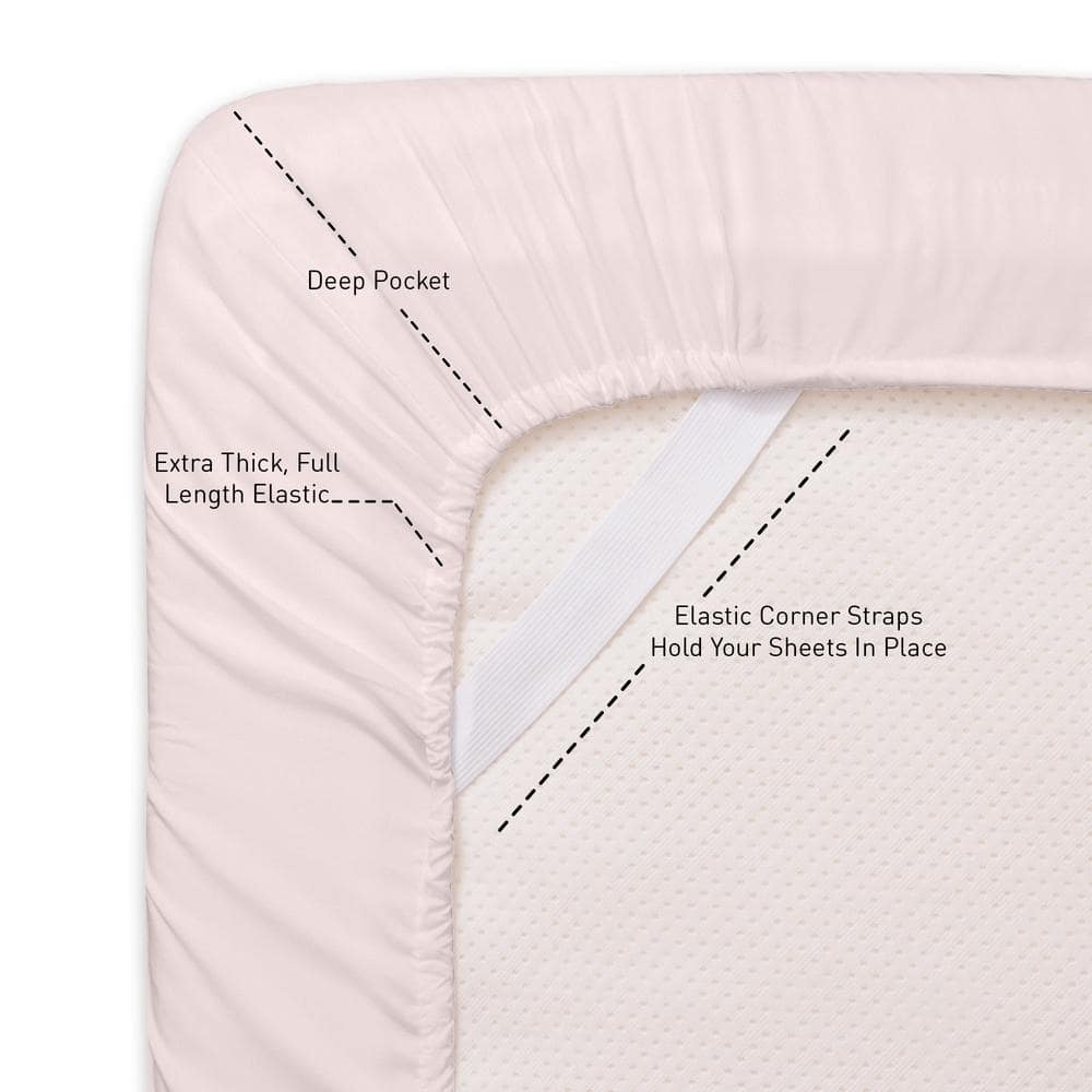 Pale Pink Twin Deep Pocket Microfiber Sheet Set