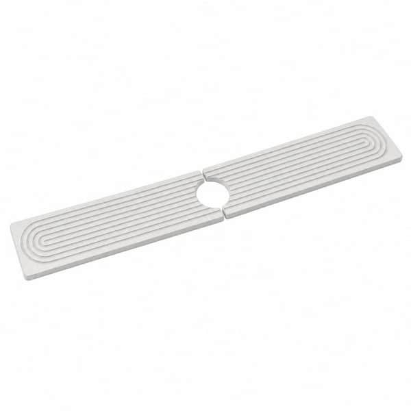 0.5 in. H x 23.6 in. W x 4 in. D Light Gray Quick Dry Sink Splash Guard, Sink Faucet Mat, Stone Sink Tray for Kitchen