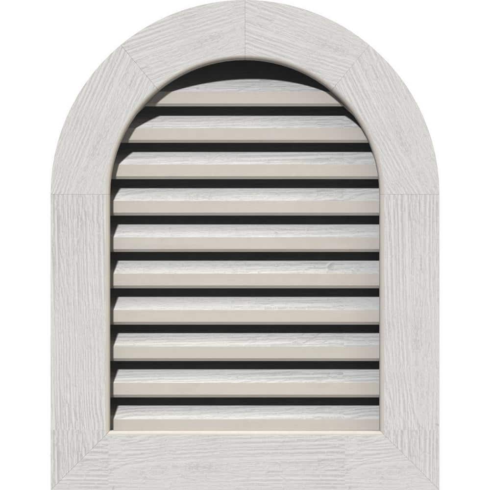 "19"" x 21"" Round Top Primed Rough Sawn Western Red Cedar Wood Paintable Gable Louver Vent Functional" price history on PriceWatchPro