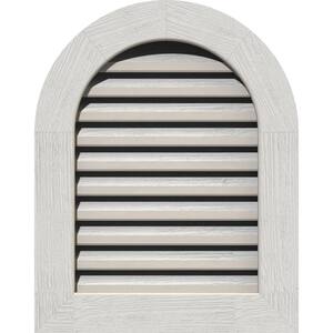 21" x 35" Round Top Primed Rough Sawn Western Red Cedar Wood Paintable Gable Louver Vent Functional