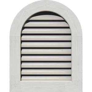 29'' x 41'' Round Top Primed Rough Sawn Western Red Cedar Wood Gable Louver Vent Functional