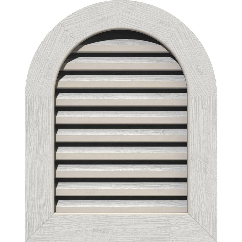 "37"" x 37"" Round Top Primed Rough Sawn Western Red Cedar Wood Gable Louver Vent Functional" price history on PriceWatchPro
