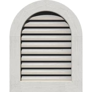 41" x 29" Round Top Primed Rough Sawn Western Red Cedar Wood Paintable Gable Louver Vent Functional