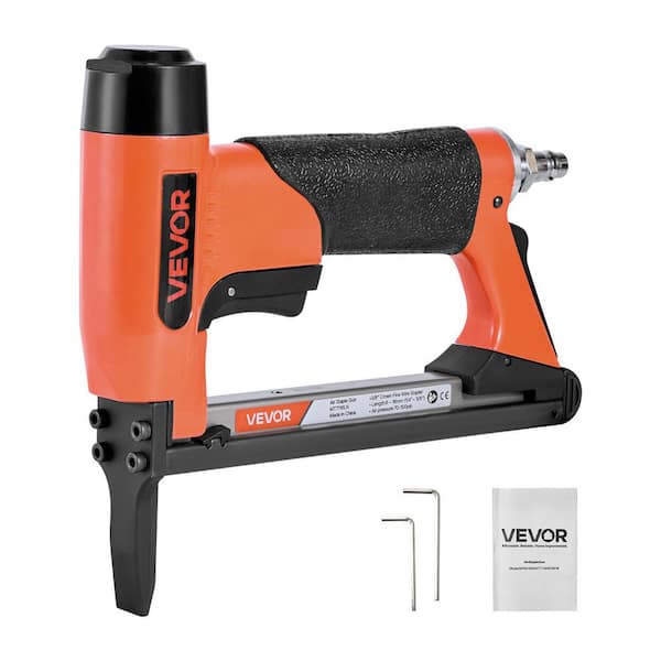 Pneumatic Staple Gun, Corded Upholstery Stapler for 71 Series Fine Wire Staples 3/8 in. Crown 1/4 in. - 5/8 in. Length