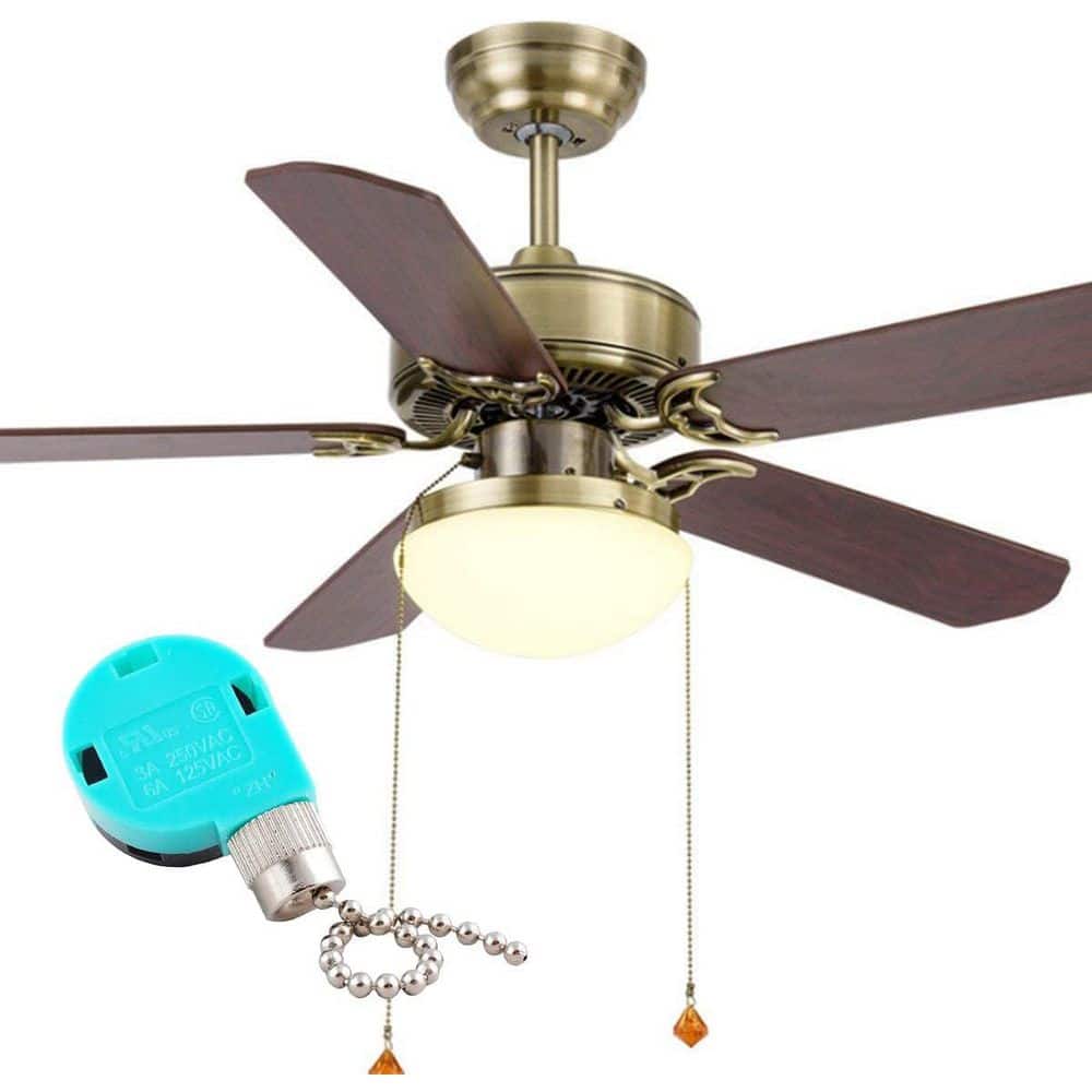 Ceiling Fan Pull Chain Switch 3 Speed 4 Wire Nickel Pull Chain Replacement for Fans Lamps Light Green price history on PriceWatchPro