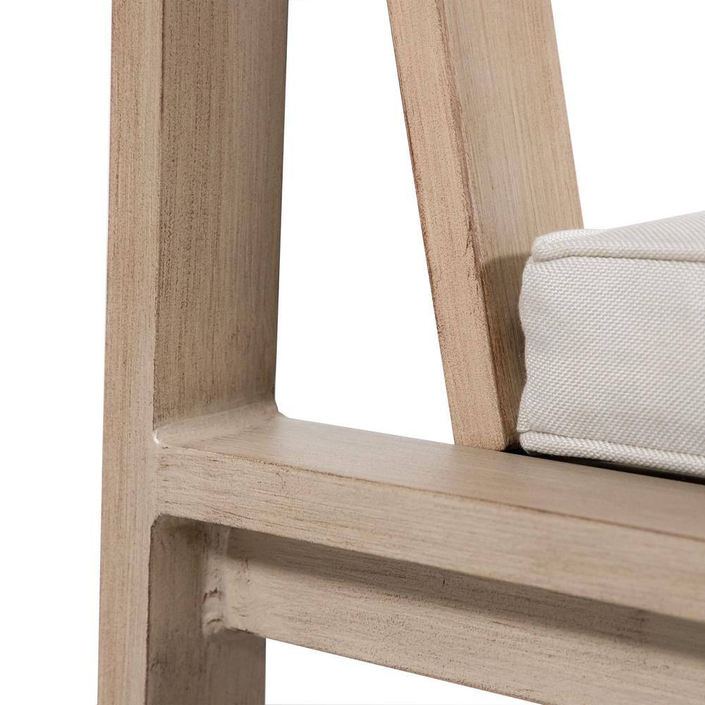 Beige Aluminum Frame Dining Armchair with Cushions