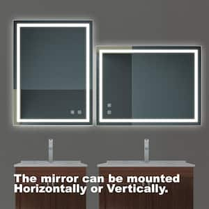 36 in. W x 28 in. H Rectangular Led Frameless Wall Mount Bathroom Vanity Mirror, High Lumen/Waterproof/Anti-fog