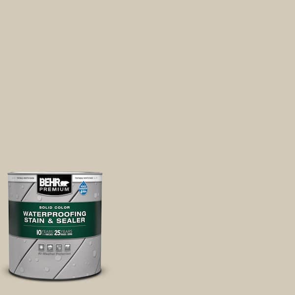 BEHR PREMIUM 1 qt. #750C-3 Sandstone Cliff Solid Color Waterproofing Exterior Wood Stain and Sealer