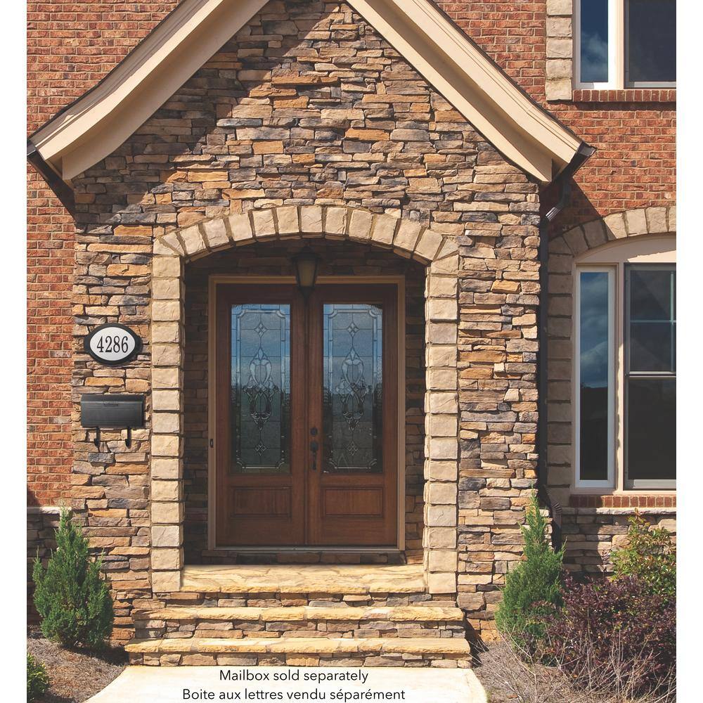 Classic Oval White and Silver Cast Aluminum Address Plaque