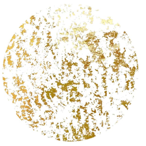 50 Pack 13 in. Metallic Gold Disposable Round Placemats, Mesh Pressed Thin Doilies Charger Plates for Wedding