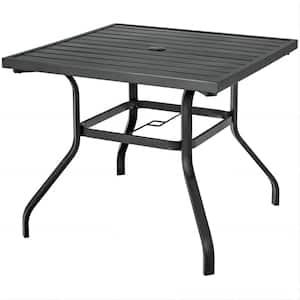 37 in. Square Patio Dining Table with Umbrella Pole Hole