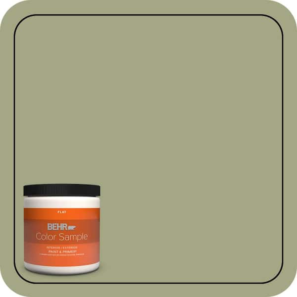 BEHR PREMIUM PLUS 8 oz. #S370-4 Rejuvenation Flat Interior/Exterior Paint & Primer Color Sample
