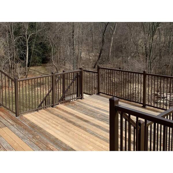 Pegatha 8 ft. Brown Textured Aluminum Secondary Hand Rail