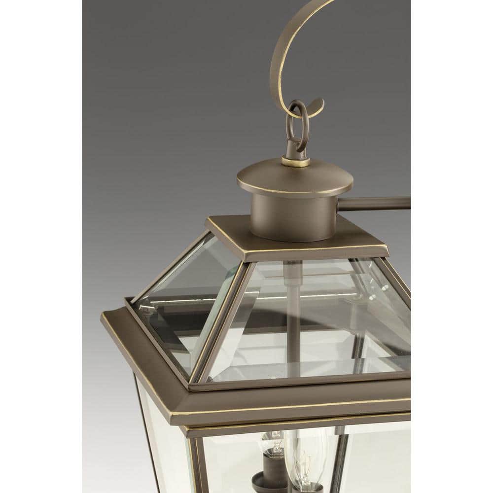 Burlington Bronze 2-Light Outdoor Wall Lantern with Beveled Glass