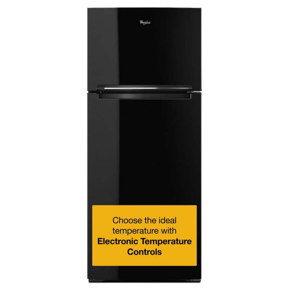 Whirlpool 18 cu. ft. Top Freezer Refrigerator in Black WRT518SZFB
