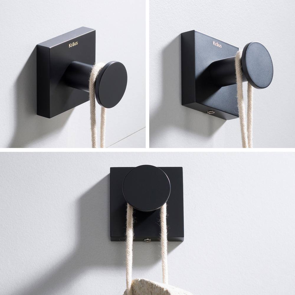 Matte Black Modern Wall Mounted Towel Hook