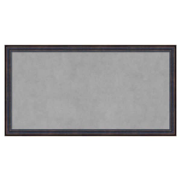 Amanti Art Dark Bronze Scoop 26 in. x 14 in. Magnetic Board, Memo Board