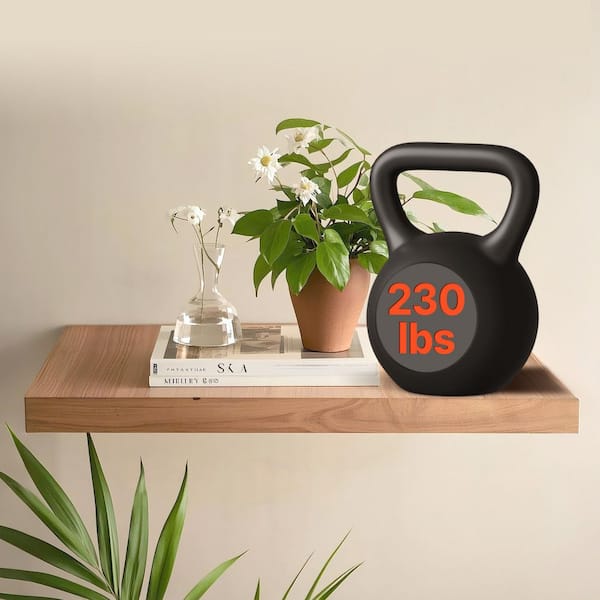 Floating Shelf Bracket 1 Pack 230 lbs. Weight Capacity 43 x 6 2 x 1.5 in. / 1092.2 x 157.4 x 38.1 mm Heavy Duty Black