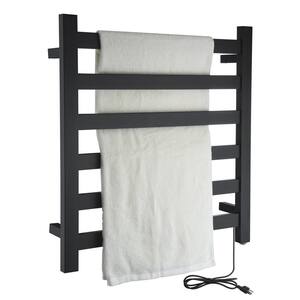 Note 6-Bar Stainless Steel Wall Mounted Towel Warmer in Matte Black