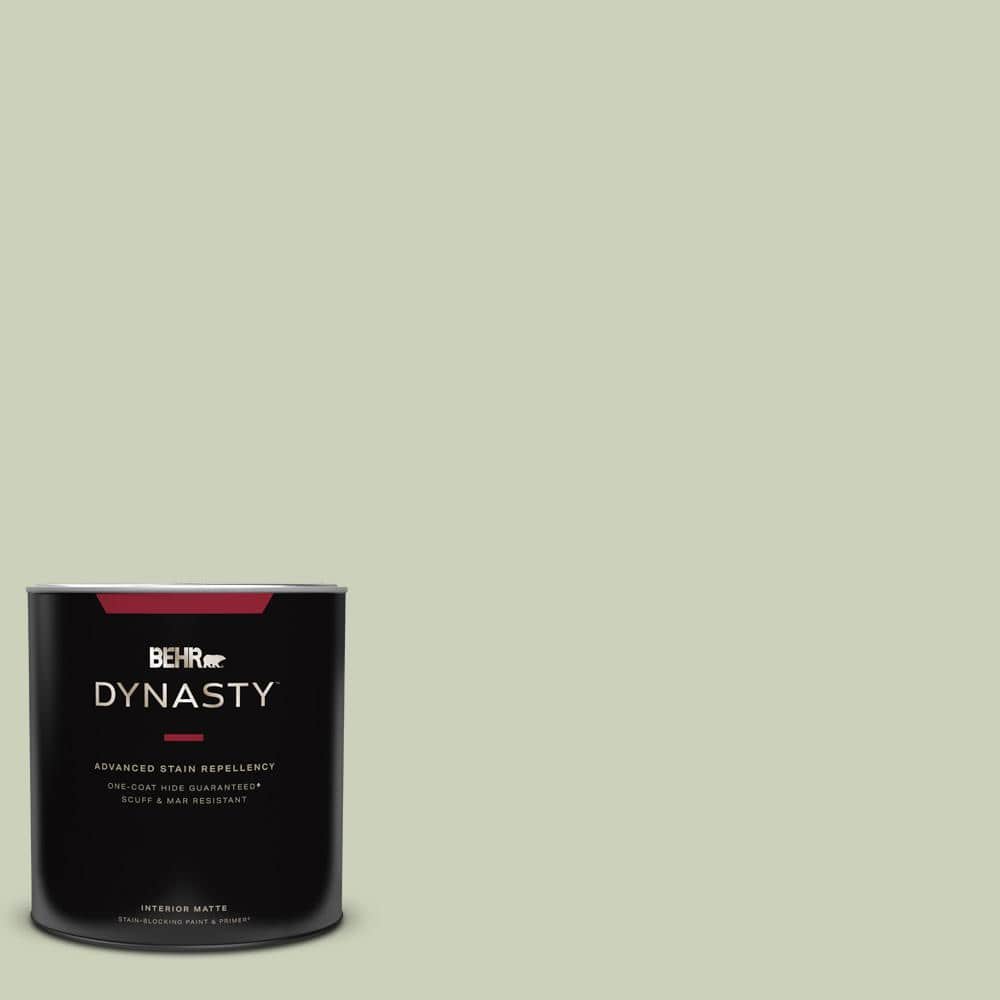 BEHR DYNASTY 1 qt. #PPU10-09 Chinese Jade One-Coat Hide Matte Interior  Stain-Blocking Paint & Primer 165004 - The Home Depot