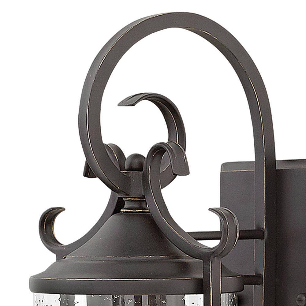 Olde Black Seedy Glass 1-Light Outdoor Wall Sconce