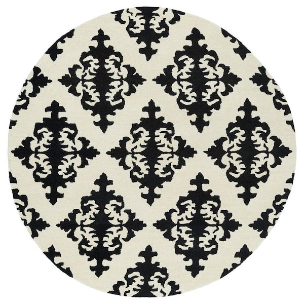 Kaleen Evolution Black 12 ft. x 12 ft. Round Area Rug