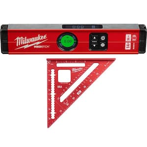 14 in. REDSTICK Digital Box Level with Pin-Point Measurement Technology and 7 in. Rafter Square