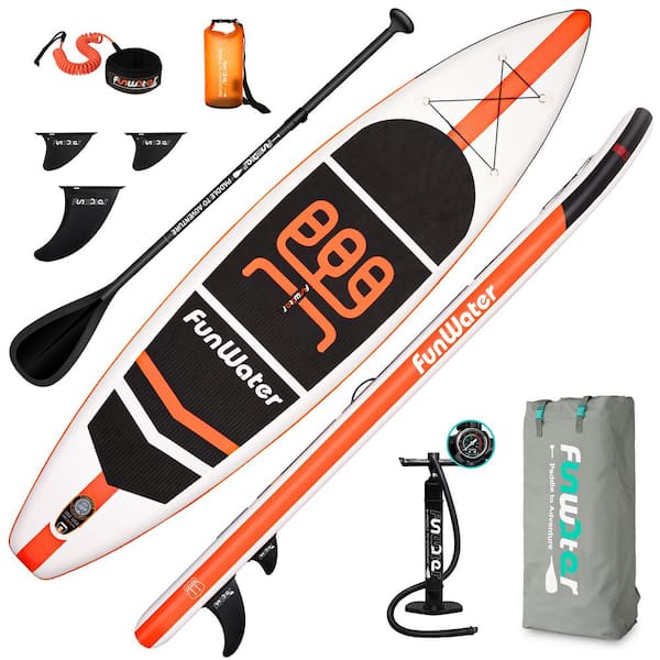 Wildaven 11 ft. 330 lbs. Capacity Inflatable Kayak with Waterproof Backpack, Paddle, Hand Pump and Fins
