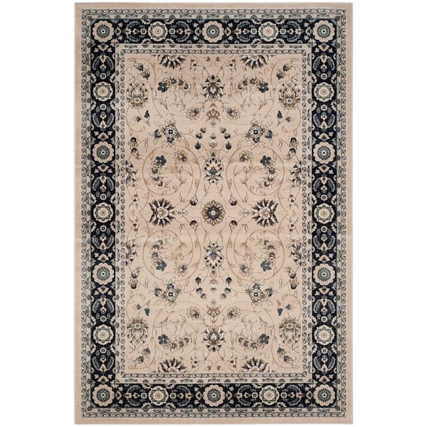 SAFAVIEH Lyndhurst Light Beige/Anthracite 9 ft. x 12 ft. Border Area Rug