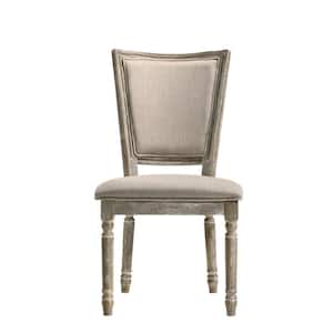 Fabric and Reclaimed Gray Gabrian Side Chair (Set of 2)