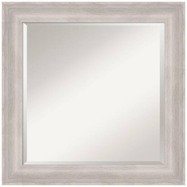 Amanti Art Beachwood Grey 25 in. x 25 in. Beveled Coastal Square Wood ...