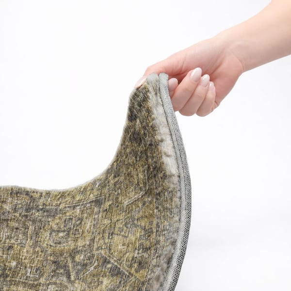 Dream Shag Premium Machine Washable Abstract ADS571 Chocolate 2 ft. x 3 ft. Accent Rug