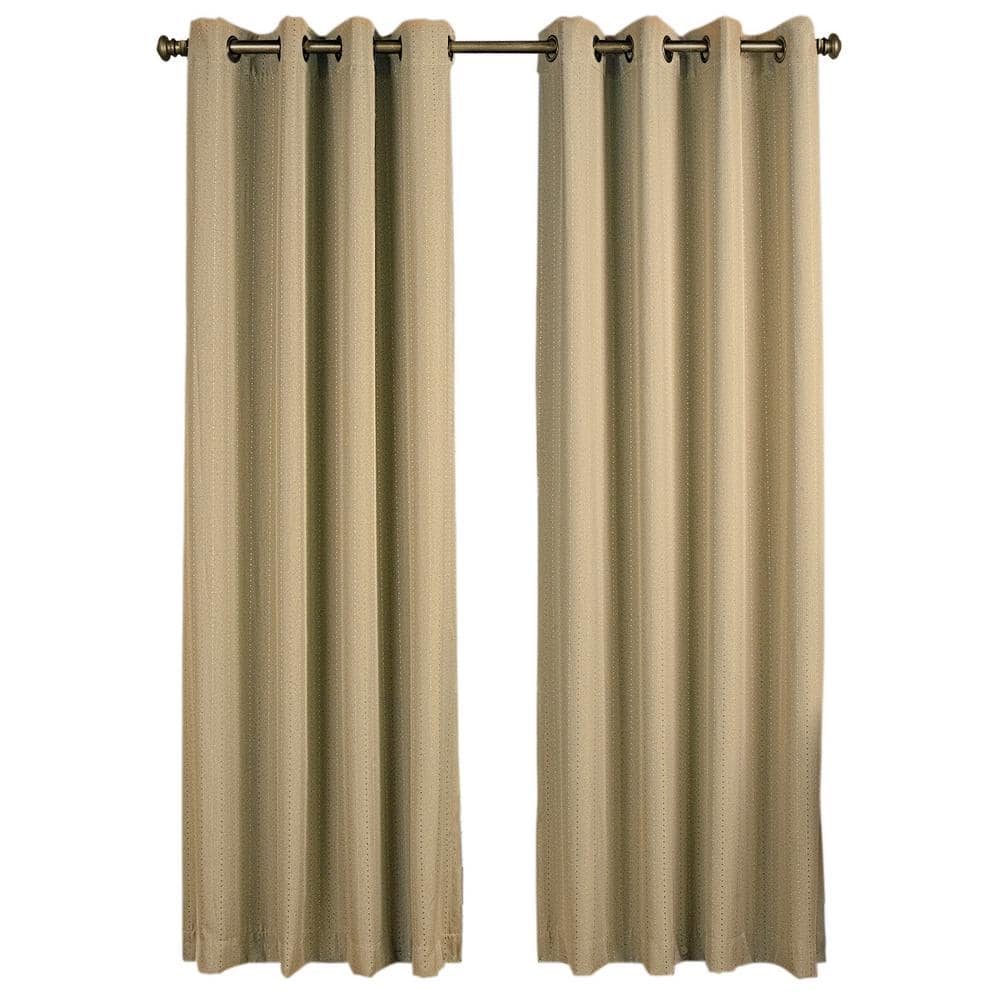 Natural Cotton Polyester Blackout Grommet Panel 54" x 63"